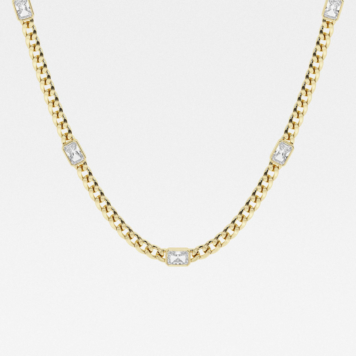 Additional Image 1 for  näas 2 1/2 ctw Radiant Lab Grown Diamond Station Necklace
